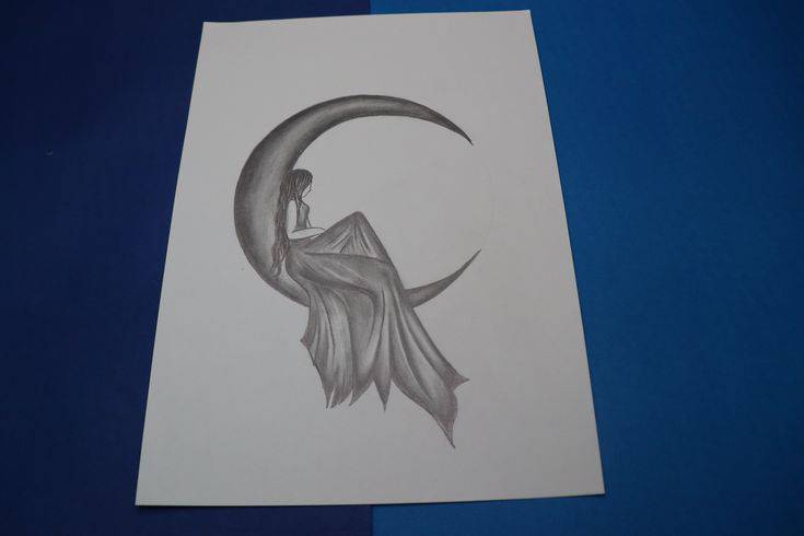 8 Phases Of The Moon Drawing