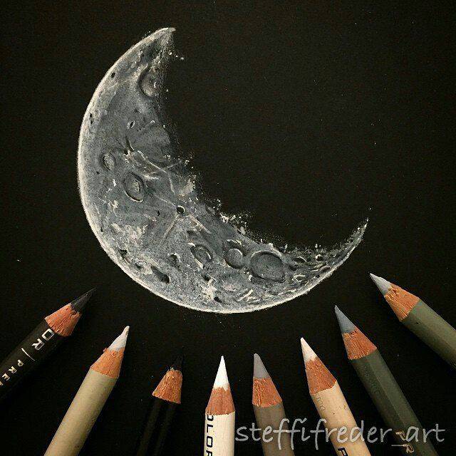 Aesthetic Drawing Moon