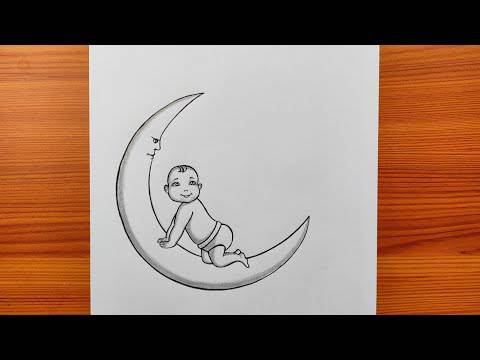 Crying Moon Drawing