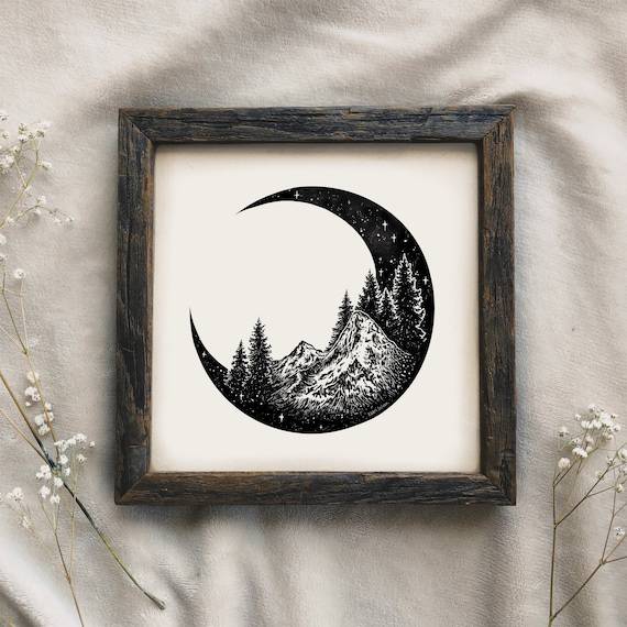 Draw A Moon And Star