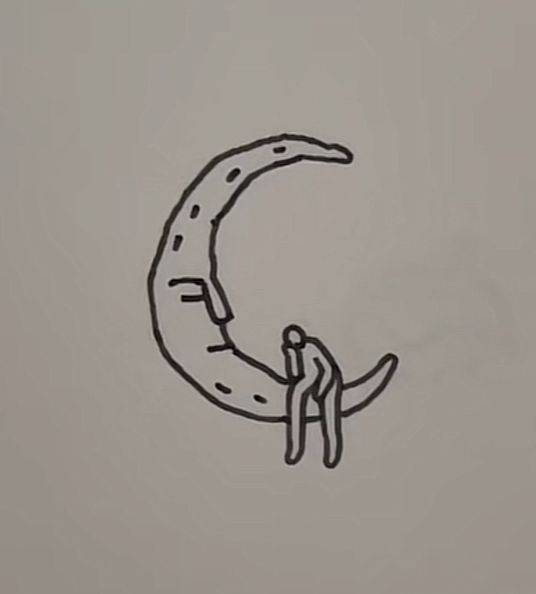 Drawing Art Moon