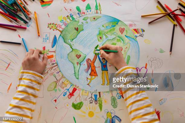 Drawing Earth With Hand