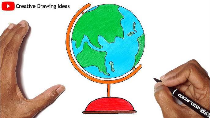 Drawing Of Earth Easy