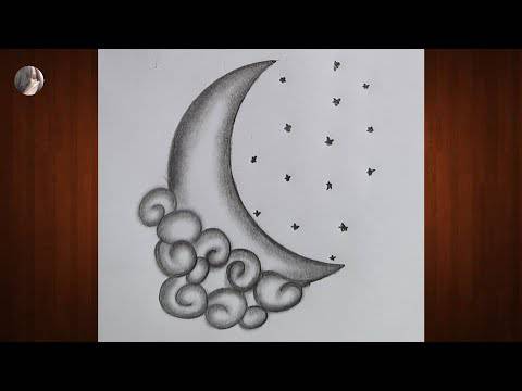 Moon Crescent Drawing