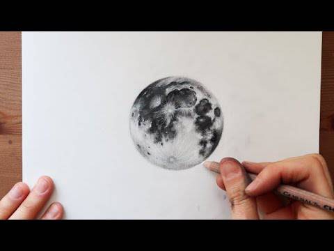 Moon Drawing Crescent